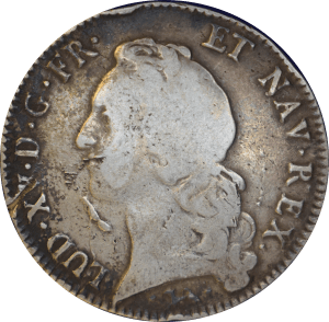 Avers Écu d'argent au bandeau  1746 L Louis XV