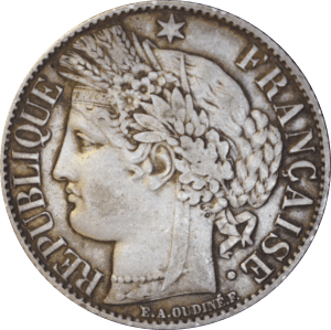 Avers 1 franc 1887 A Cérès