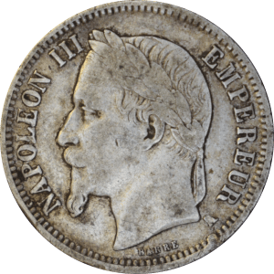Avers 1 franc 1868 A Napoléon III