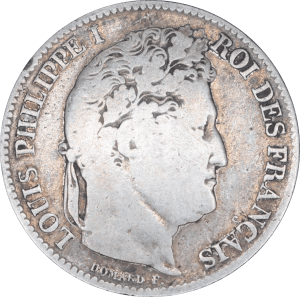 Avers 1 franc 1847 A Louis-Philippe