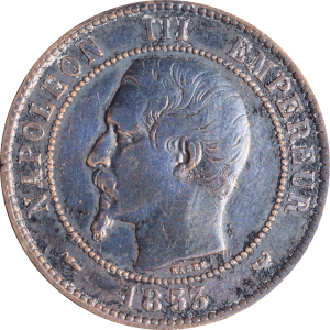 Avers Médaille module 10 centimes 1853 Napoléon III
