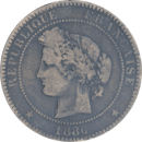 10 centimes 1886 A Cérès - Avers