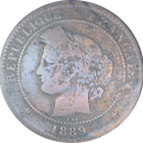 10 centimes 1889 A Cérès - Avers