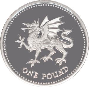 1 livre 1995 Elizabeth II - Le dragon d'argent - Revers