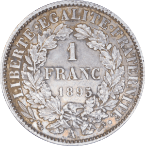 Revers 1 franc 1895 A Cérès