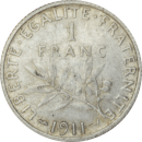 1 franc Semeuse 1911 - Reverse