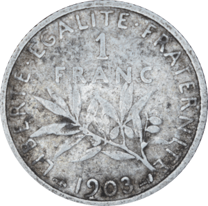 Revers 1 franc Semeuse 1903
