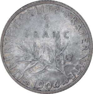 Revers 1 franc Semeuse 1904