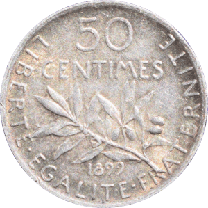 Revers 50 centimes Semeuse 1899