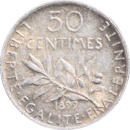 50 centimes Semeuse 1899 - Reverse