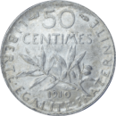 50 centimes Semeuse 1910 - Reverse