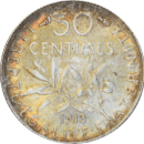50 centimes Semeuse 1913 - Reverse