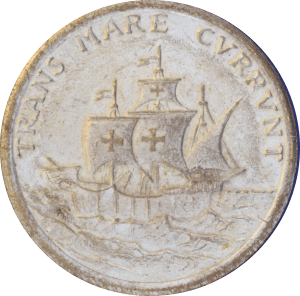 Revers Médaille Christophe Colomb caravel 1992