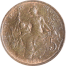 5 centimes Daniel-Dupuis 1898 - Reverse