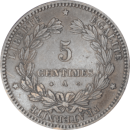 5 centimes Cérès 1871 A - Reverse