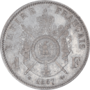 1 franc Napoléon III 1867 BB - Reverse