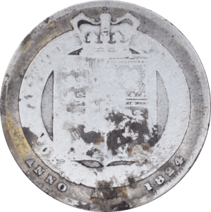 Reverse 1 shilling George IV 1824
