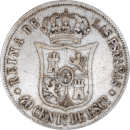 40 centimos de escudo Isabel II 1865 - Reverse
