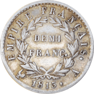 Demi franc Napoléon Empereur 1813 A - Revers