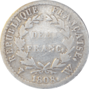 Demi franc Napoléon Empereur 1808 W - Reverse