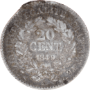 20 centimes Cérès 1849 A - Reverse