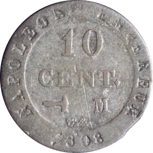 10 centimes Napoléon 1808 M - Revers