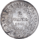 2 francs Cérès 1849 A - Revers