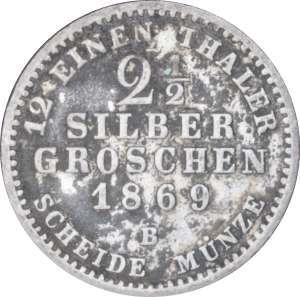 2½ silbergroschen Wilhelm I 1869 B - Revers