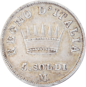 Revers 5 soldi Napoléon I 1812 M