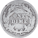 10 cents "Barber Dime" 1901 - Reverse