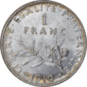Revers 1 franc Semeuse 1910
