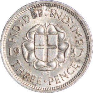Reverse 3 pence George VI 1937