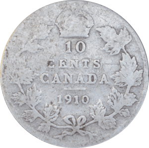 Reverse 10 cents Edward VII 1910