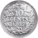 10 cents Wilhelmina 1937 - Revers