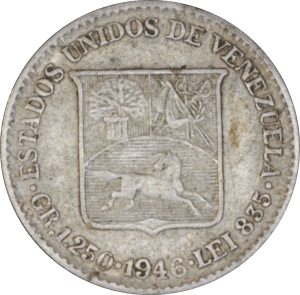 Reverse ¼ bolívar 1946