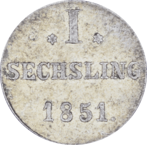 1 Sechsling 1851 - Revers