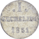 1 Sechsling 1851 - Revers