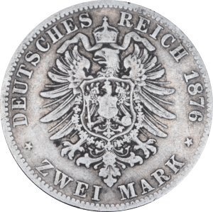 2 marks Ludwig II 1876 D - Revers