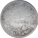 1 franc Napoléon Ier 1808 BB - Revers