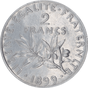 Revers 2 francs Semeuse 1899