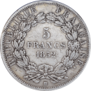 5 francs Louis-Napoléon Bonaparte 1852 BB - Revers