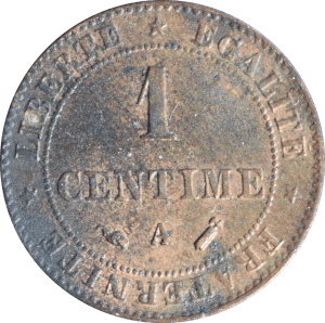 Revers 1 centime Cérès 1888 A