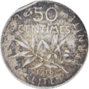 50 centimes Semeuse 1918 - Revers