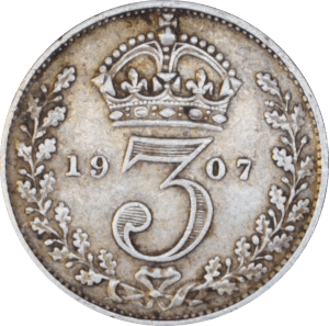 Revers 3 Pence Edward VII 1907