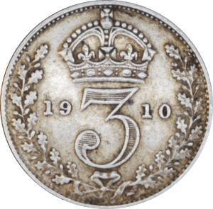 Revers 3 Pence Edward VII 1910