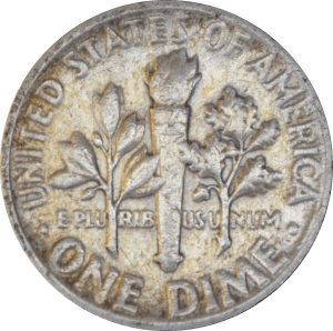 Revers 10 cents "Roosevelt Dime" 1952
