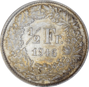 Revers ½ franc Helvetia 1946 B