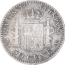 50 centimos Alphonse XIII 1900 - Revers