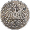 5 Mark Wilhelm II 1895 A - Revers