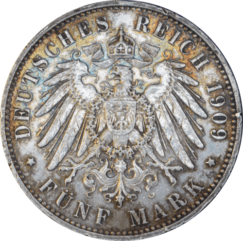 5 Mark Frederic-Auguste III 1909 - Revers